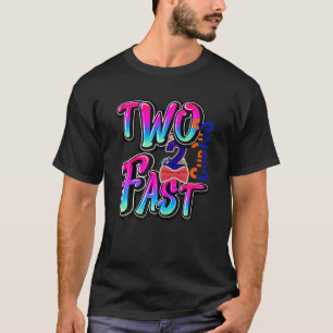 Kinder twee snelle 2 nieuwsgierige 2de geboorte jo t-shirt