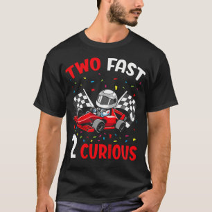 Kinder twee vasten 2 nieuwsgierige 2e verjaardag t t-shirt