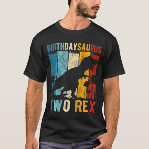 Kinder tweedaagse 2e verjaardag Dinosaur T Rex 2n T-shirt