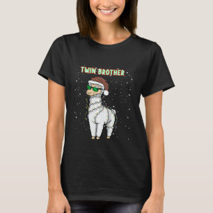 Kinder tweelingbroer Llama houdt van kerst T-shirt