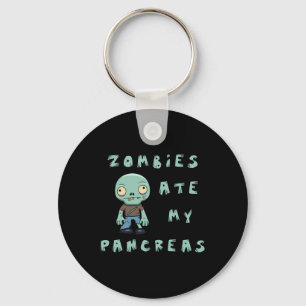 Kinder Type 1 Diabetes Halloween - Zombies Ate Pan Sleutelhanger