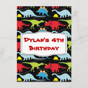 Kinder uitnodiging Dinosaur Birthday