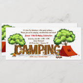 Kinder uitnodiging tot kamperen (Voorkant / Achterkant)