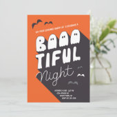 Kinder uitnodiging van Costume Halloween Party (Staand voorkant)