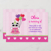 Kinder uitnodiging van de Birthday Party van de Va (Voorkant / Achterkant)