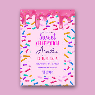 Kinder uitnodiging van Donut Birthday