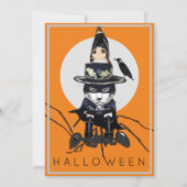 Kinder uitnodiging voor costuum-partij Halloween (Voorkant)