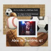 Kinder uitnodiging voor zondagse sport (Voorkant / Achterkant)