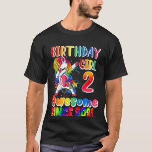 Kinder Unicorn 2 jaar oud Geweldige sinds 2021 2e T-shirt