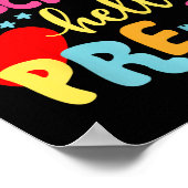 Kinder Vaarwel kleuterschool terug naar school Poster (Hoek)