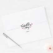 Kinder valentijnen voor school ronde sticker (Envelop)
