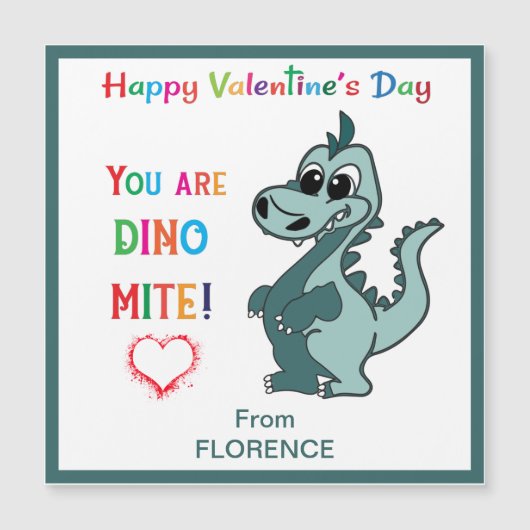 Kinder Valentijnsdag Classroom Dinosaur - dinomiet (Voorkant)