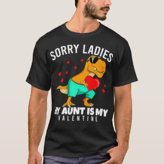Kinder Valentijnsdag Dinosaur tante is mijn Val T-shirt