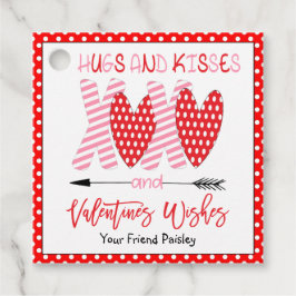 Kinder Valentijnsdag Hugs en Kisses Bedankjes Labels