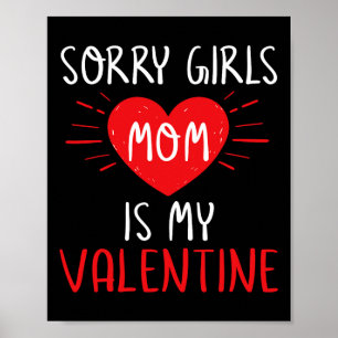 Kinder Valentijnsdag Toddler boys Shirt mama is mi Poster