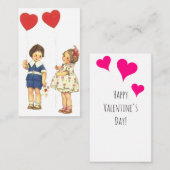 Kinder Valentijnsdag Valentijn Notitiekaartje (Voorkant / Achterkant)