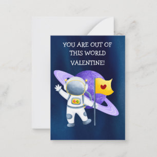 Kinder Valentijnse klaslokalen Notitiekaartje