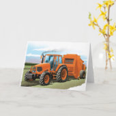 kinder verjaardagskaart tractor kaart (Gele Bloem)