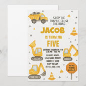 Kinder verjaardagsuitnodiging kaart (Voorkant / Achterkant)