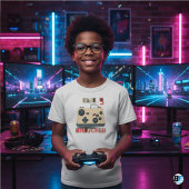 Kinder Video Gaming Level 5 ontgrendeld T-shirt