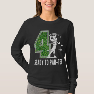 Kinder vierde verjaardag Golf Funny Golfer 4-jarig T-shirt