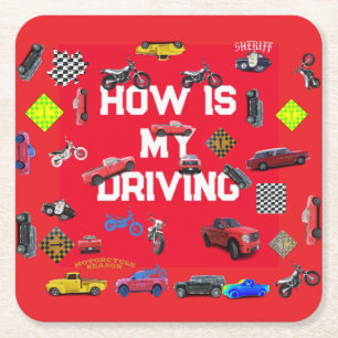 kinder vierkante kartonnen onderzetter