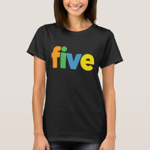 Kinder Vijf Jaar Oud Derde Verjaardag 5 Jongens T-shirt