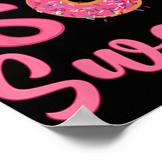 Kinder vijfde donut Birthday Partij Vijf jaar oud Poster (Hoek)