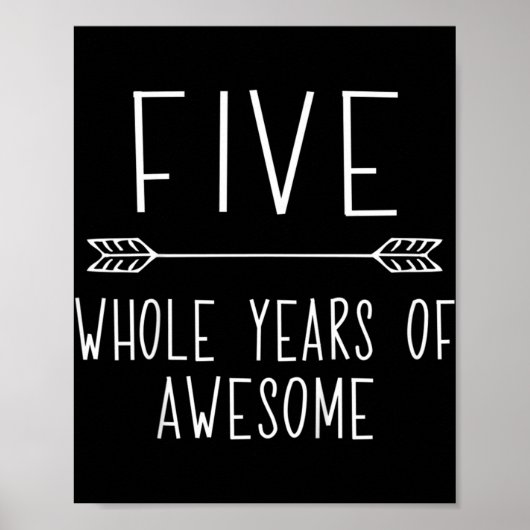 Kinder vijfde verjaardag jongen, 5 jaar oude jonge poster (Voorkant)