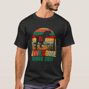 Kinder vijfde verjaardag jongen Dinosaur vijfjarig T-shirt