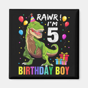Kinder vijfjarige jongen T Rex Dinosaur Magneet