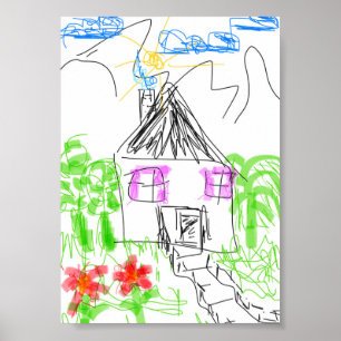Kinder vingertekening poster