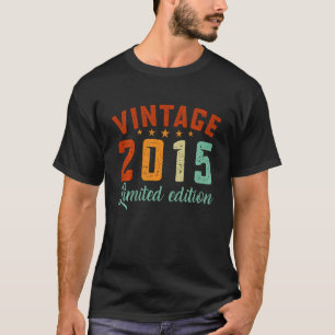 Kinder Vintage 2015 8 jaar oud retro 8e verjaardag T-shirt