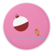 Kinder vis en aas keramische knop (Voorkant)