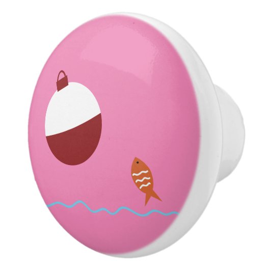 Kinder vis en aas keramische knop (Rechts)