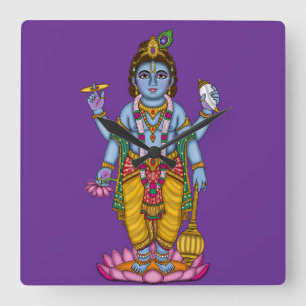 Kinder Vishnu wandklok Vierkante Klok