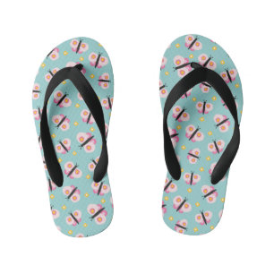 Kinder vlinderpatroon bevestigen teenslippers