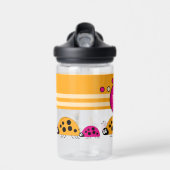 Kinder voeg initialen ladybugs toe oranje roze waterfles (Voorkant)