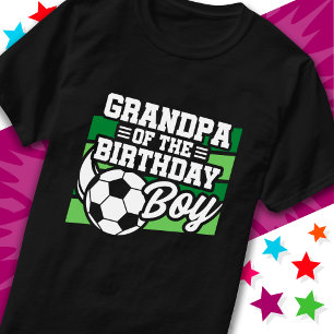 Kinder Voetbal Football Party Opa van Verjaardagsj T-shirt