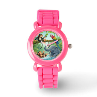 Kinder volgen horloge