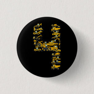 Kinder vrachtwagen 4 jaar oud ronde button 3,2 cm