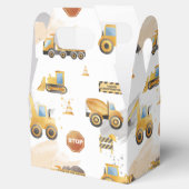 Kinder vrachtwagenpatroon bedankdoosjes (Geopend)