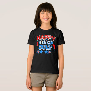 Kinder vrolijke 4e juli Tri-Blend shirt
