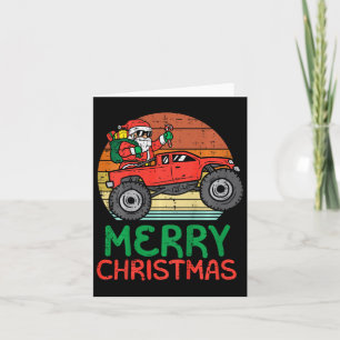 Kinder Vrolijke Kerstman Monster Truck Xmas PJ T Kaart