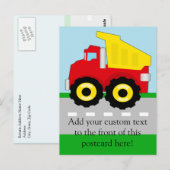 Kinder vuilniswagen briefkaart (Voorkant / Achterkant)