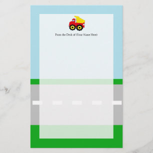 Kinder vuilniswagen briefpapier