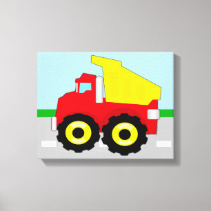 Kinder vuilniswagen canvas afdruk