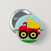 Kinder vuilniswagen ronde button 5,7 cm (Voorkant /achterkant)