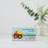 Kinder vuilniswagen visitekaartje (Staand voorkant)