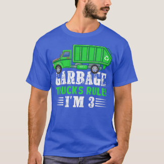 Kinder vuilniswagens regel Ik ben 3 jaar oud vuiln T-shirt